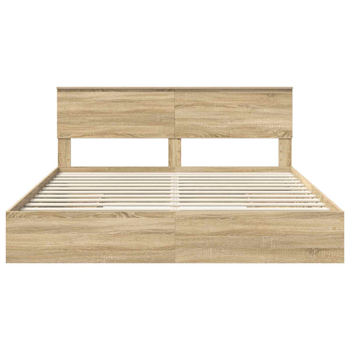 Opbevaringsseng Sonoma eg 180 x 200 cm Konstrueret træ