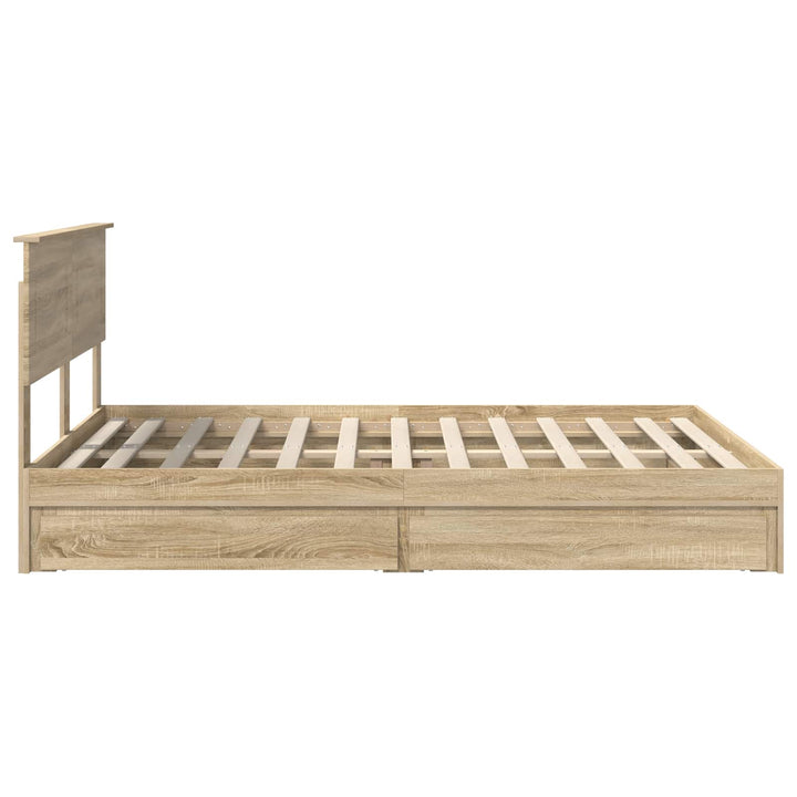 Opbevaringsseng Sonoma eg 140 x 200 cm Konstrueret træ