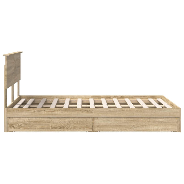 Opbevaringsseng Sonoma eg 135 x 190 cm Konstrueret træ