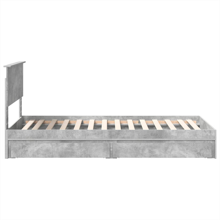 Opbevaringsseng Beton Grå 90 x 200 cm Konstrueret træ