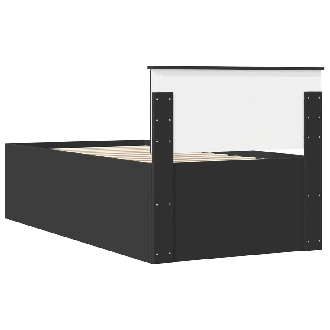 Daybed med skuffe Sort 100 x 200 cm Konstrueret træ