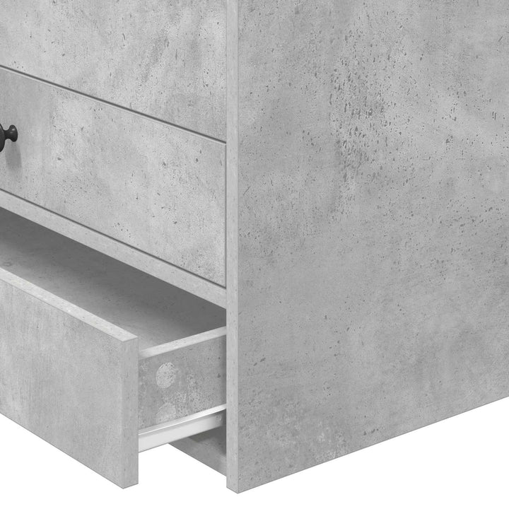 Daybed Beton Grå og Sort 100 x 200 cm Konstrueret træ