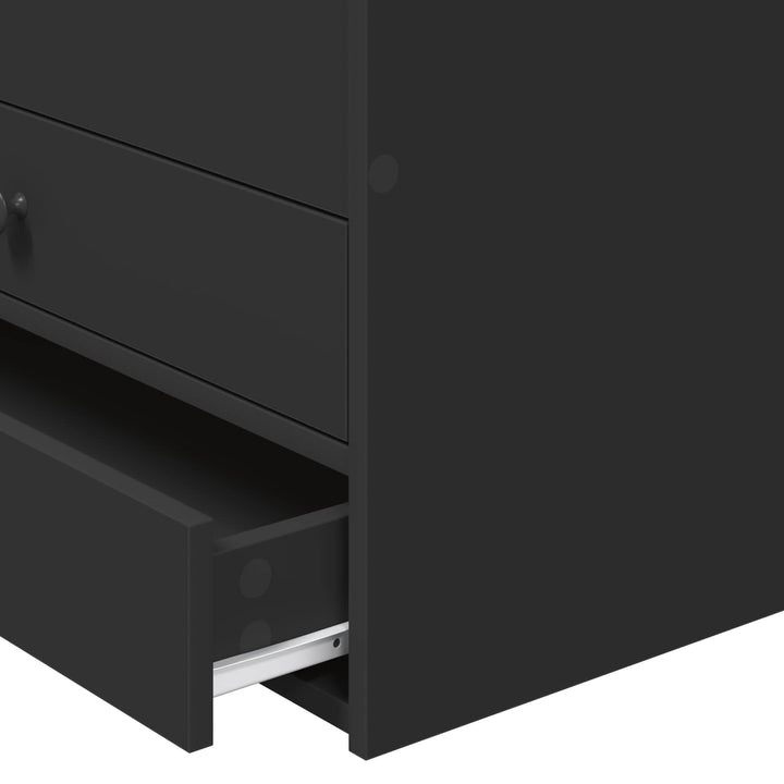 Daybed med skuffe Sort 90 x 190 cm Konstrueret træ