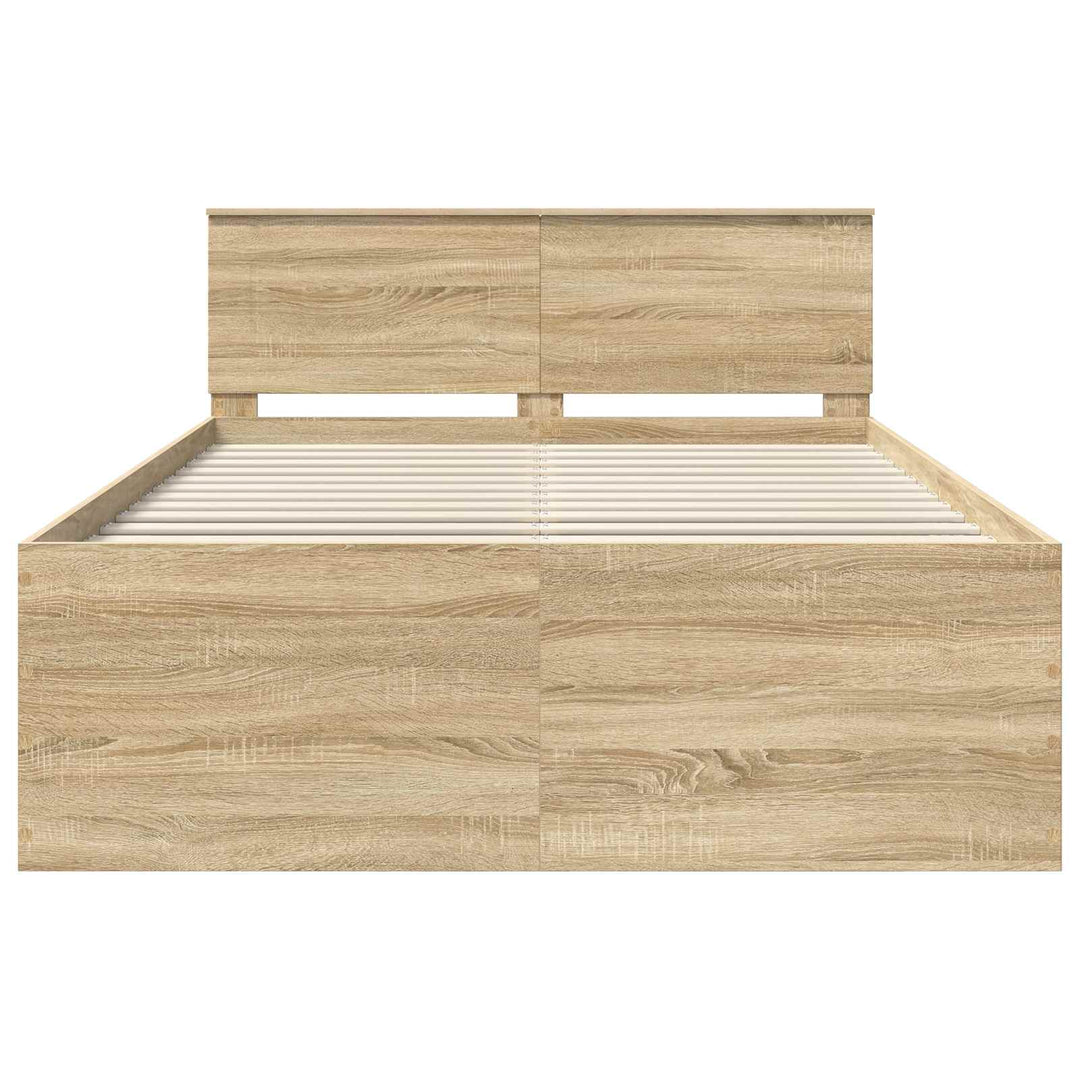 Sengestel med hovedgærde Sonoma eg 150 x 200 cm Konstrueret træ