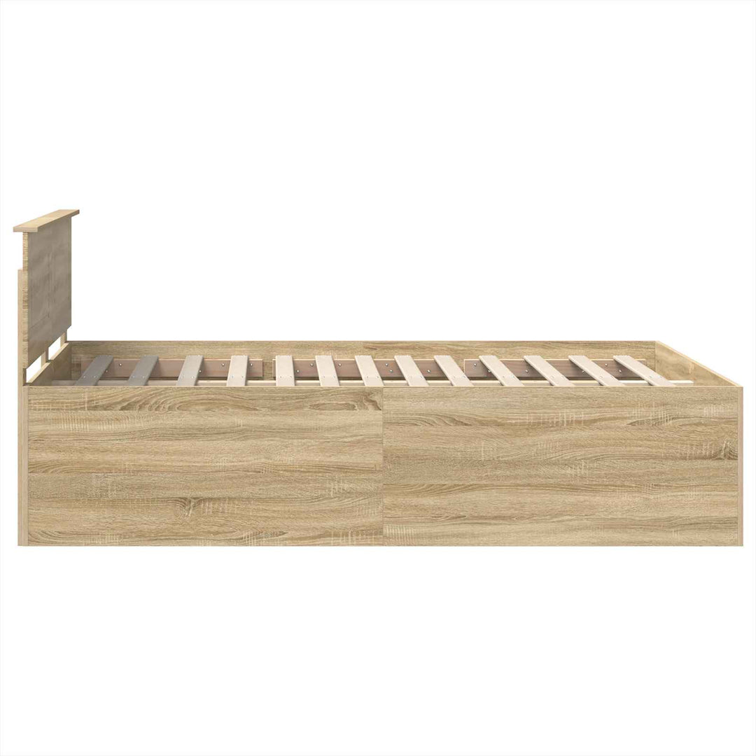 Sengestel med hovedgærde Sonoma eg 150 x 200 cm Konstrueret træ