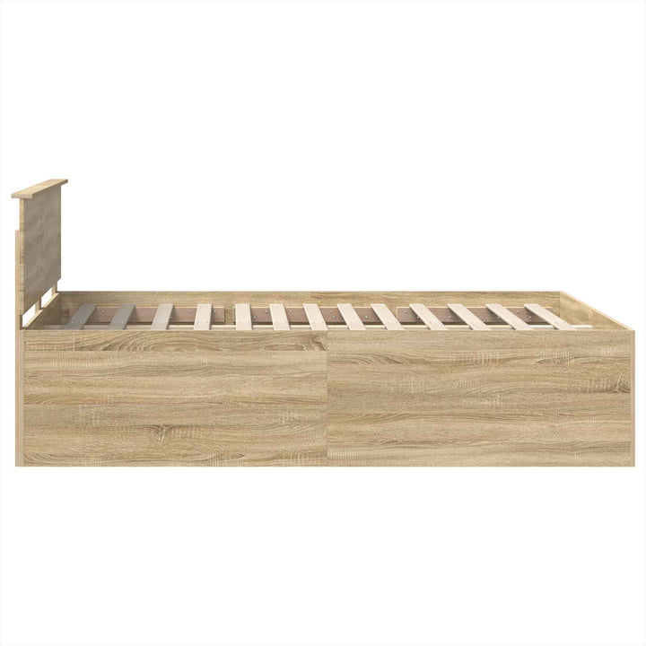Sengestel med hovedgærde Sonoma eg 150 x 200 cm Konstrueret træ