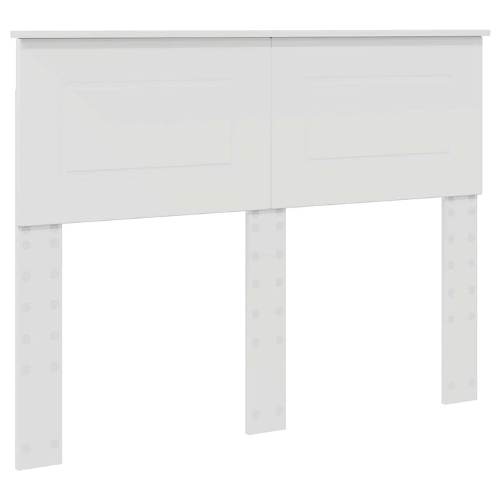Sengestel med hovedgærde Hvid 135 x 190 cm Konstrueret træ