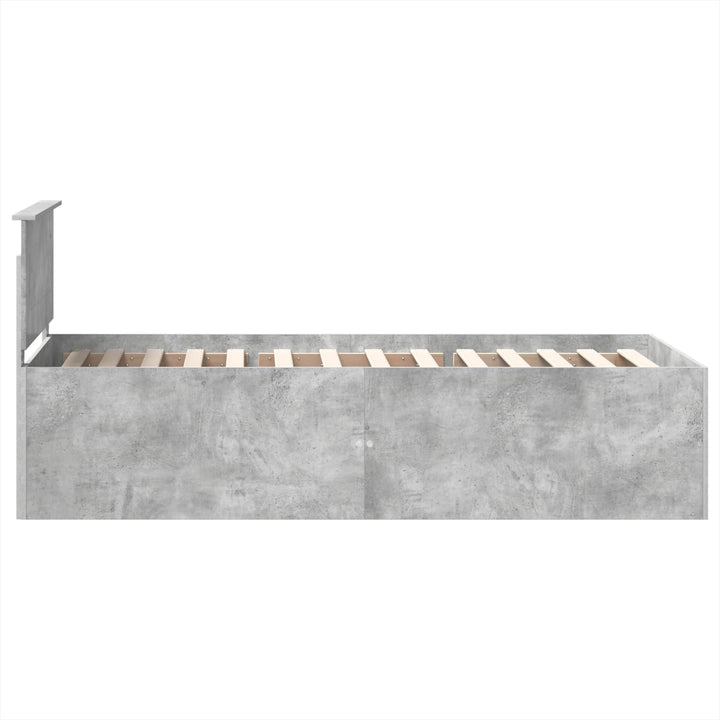 Sengestel med hovedgærde Beton Grå 120 x 200 cm Konstrueret træ