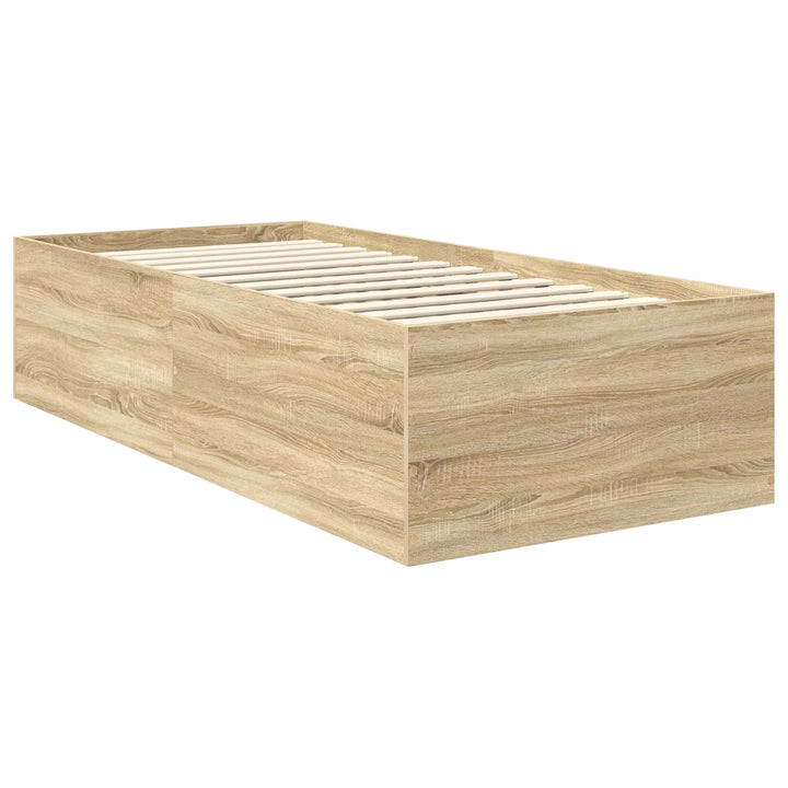 Sengestel med hovedgærde Sonoma eg 90 x 200 cm Konstrueret træ