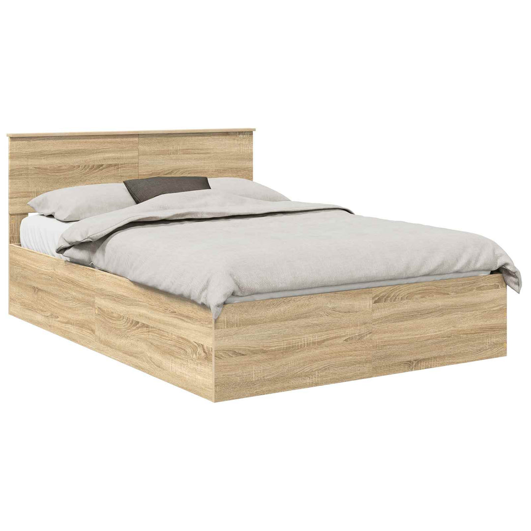 Sengestel med hovedgærde Sonoma eg 150 x 200 cm Konstrueret træ