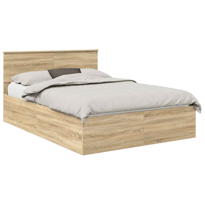 Sengestel med hovedgærde Sonoma eg 150 x 200 cm Konstrueret træ