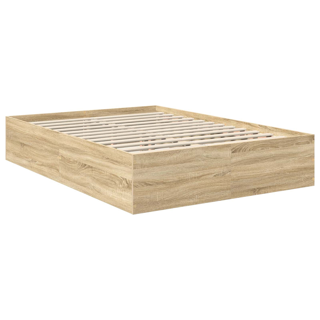 Sengestel med hovedgærde Sonoma eg 150 x 200 cm Konstrueret træ