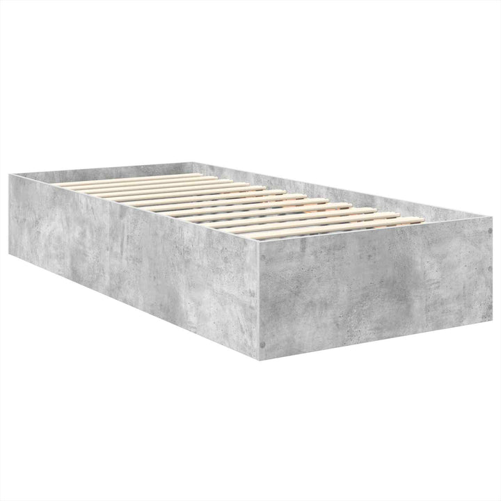 Sengestel med hovedgærde Beton Grå 100 x 200 cm Konstrueret træ