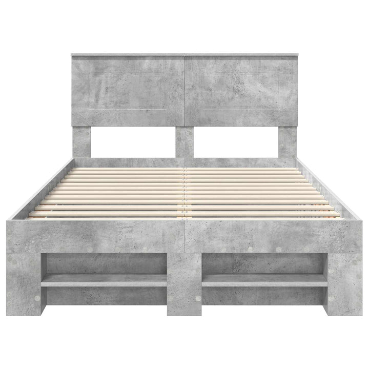 Sengestel med hovedgærde Beton Grå 120 x 200 cm Konstrueret træ