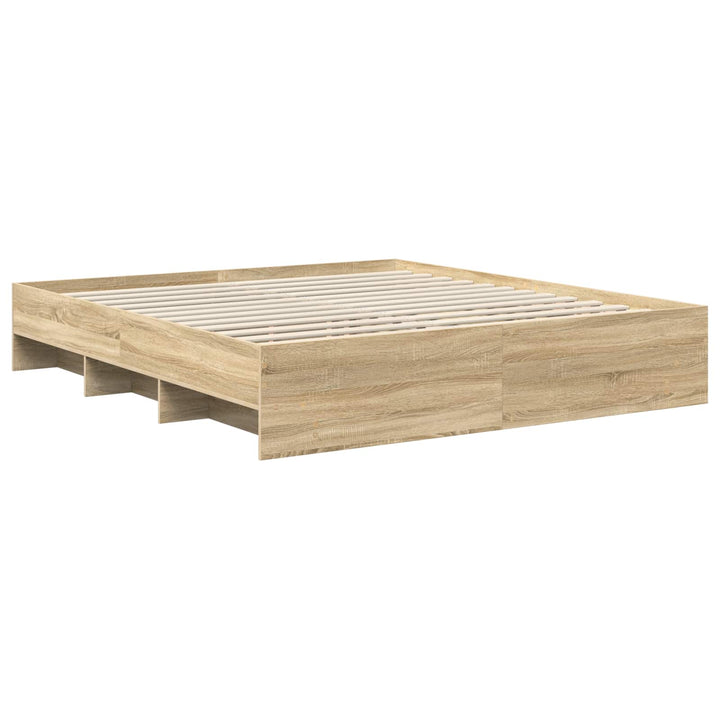 Sengestel med hovedgærde Sonoma eg 180 x 200 cm Konstrueret træ