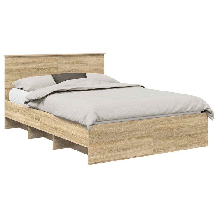 Sengestel med hovedgærde Sonoma eg 160 x 200 cm Konstrueret træ