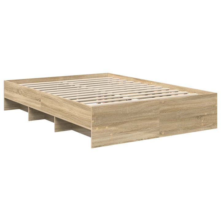 Sengestel med hovedgærde Sonoma eg 140 x 200 cm Konstrueret træ