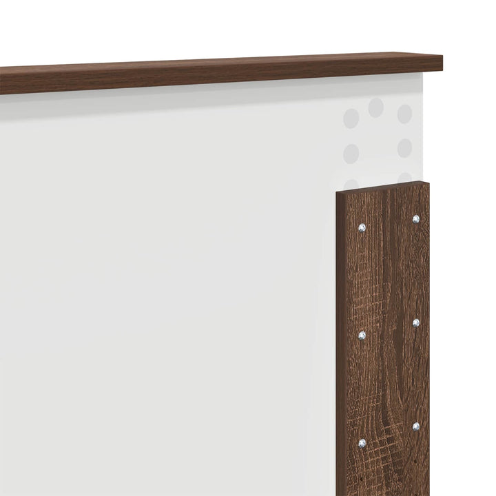 Sengestel med hovedgærde Brun eg 140 x 200 cm Konstrueret træ