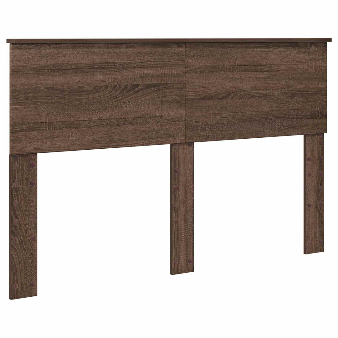 Sengestel med hovedgærde Brun eg 140 x 200 cm Konstrueret træ