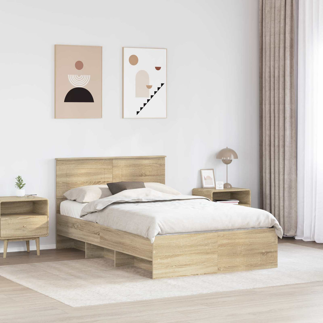 Sengestel Sonoma eg 120 x 123 cm Konstrueret træ