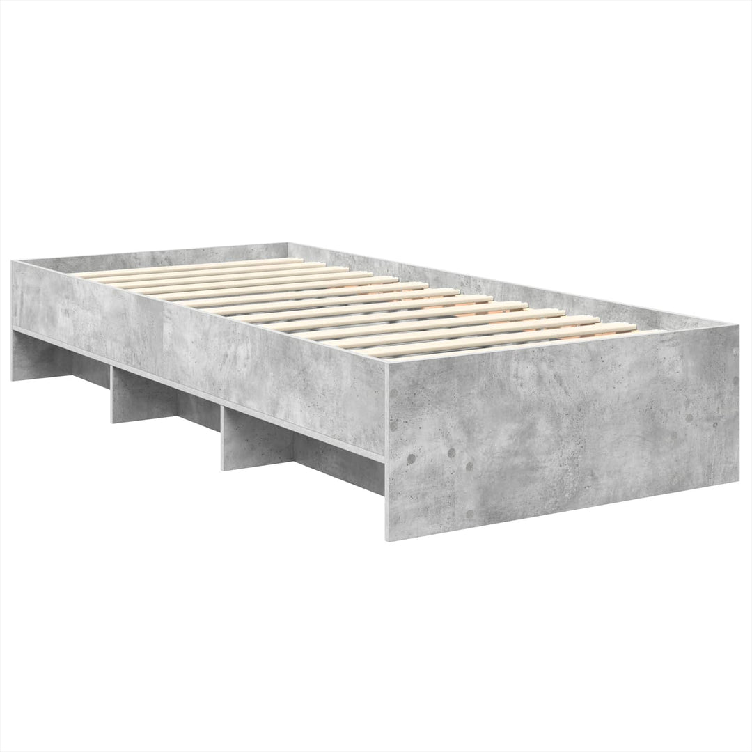 Sengestel med hovedgærde Beton Grå 80 x 200 cm Konstrueret træ
