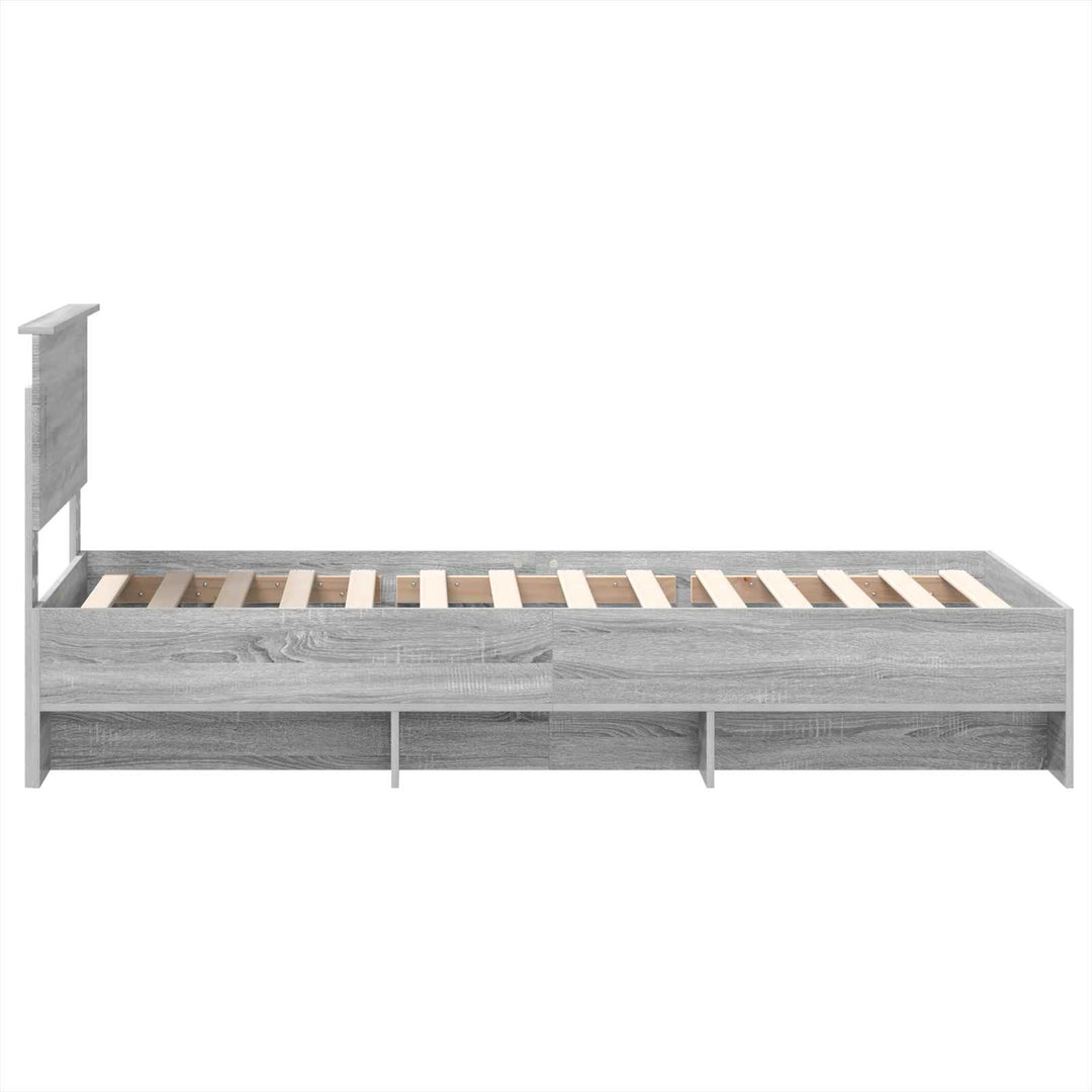Sengestel med hovedgærde Grå Sonoma 80 x 200 cm Konstrueret træ