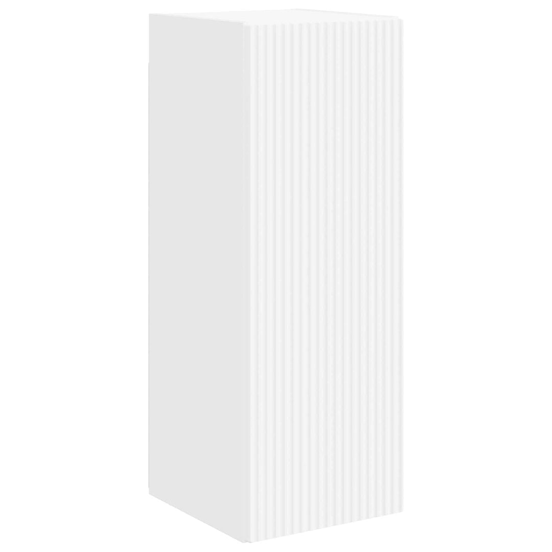 Tv vægskab sæt Vægmonteret 4 pcs Hvid Konstrueret træ