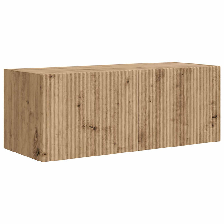 Tv vægskab sæt Vægmonteret 4 pcs Artisan Egetræ Konstrueret træ