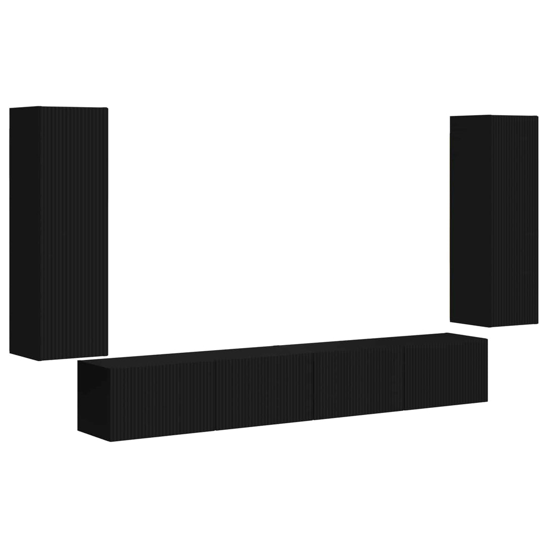 Vægmonteret 4 pcs Sort