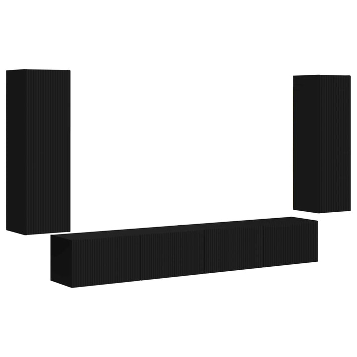 Vægmonteret 4 pcs Sort