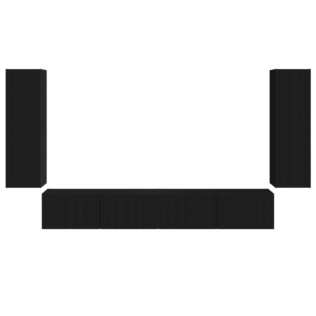 Vægmonteret 4 pcs Sort