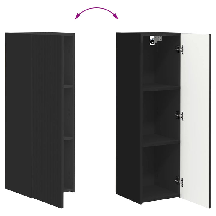 Vægmonteret 4 pcs Sort