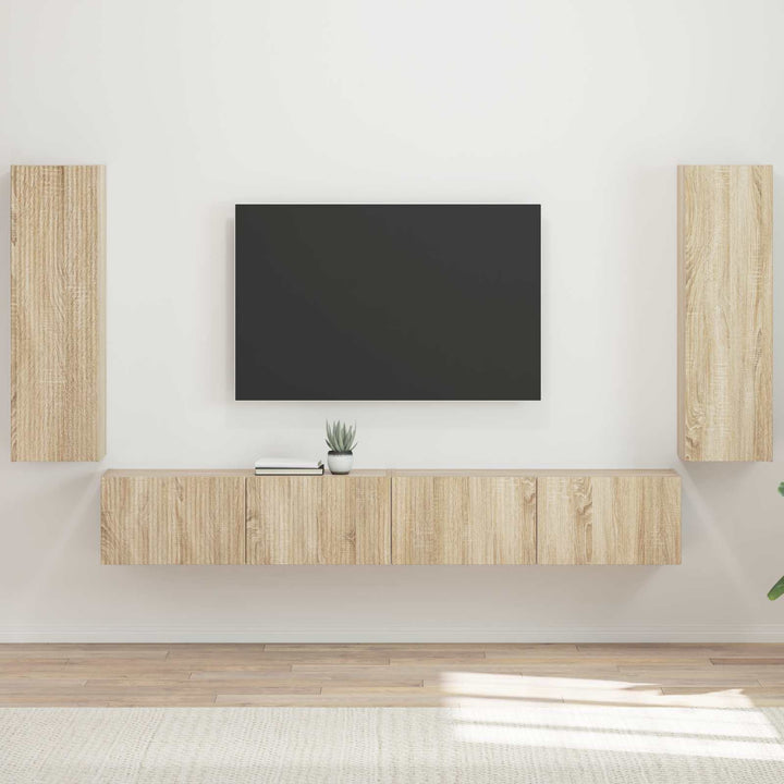 Vægmonteret 4 pcs Sonoma eg