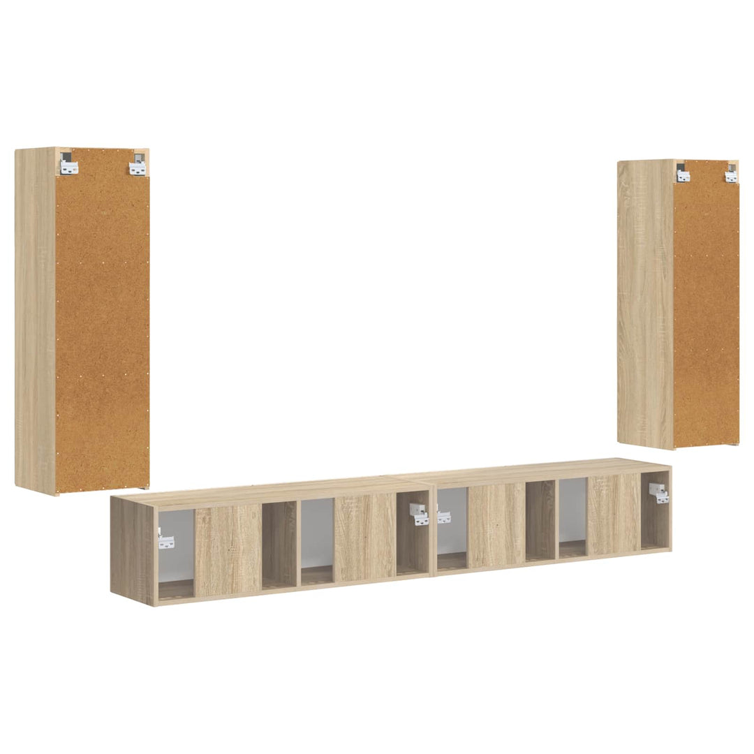 Vægmonteret 4 pcs Sonoma eg