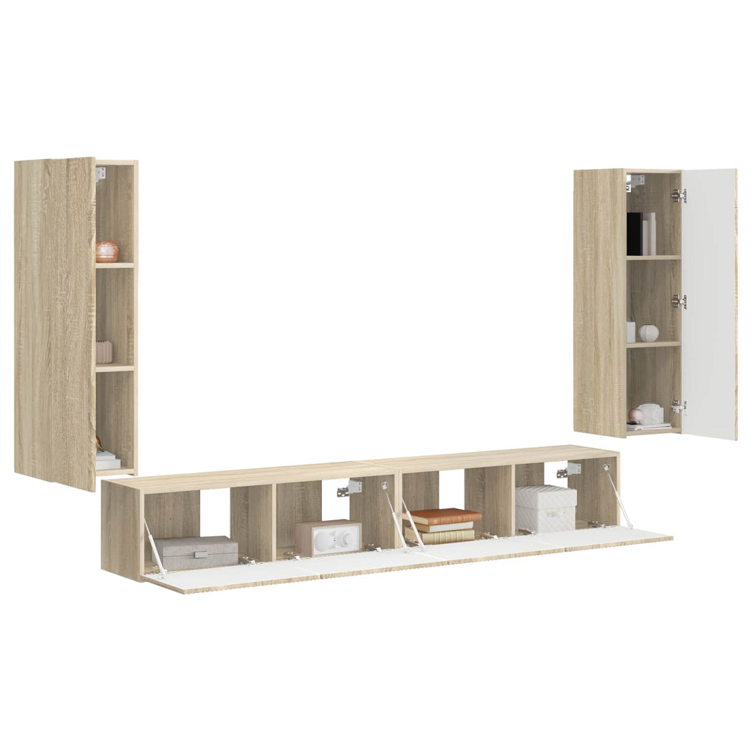 Vægmonteret 4 pcs Sonoma eg