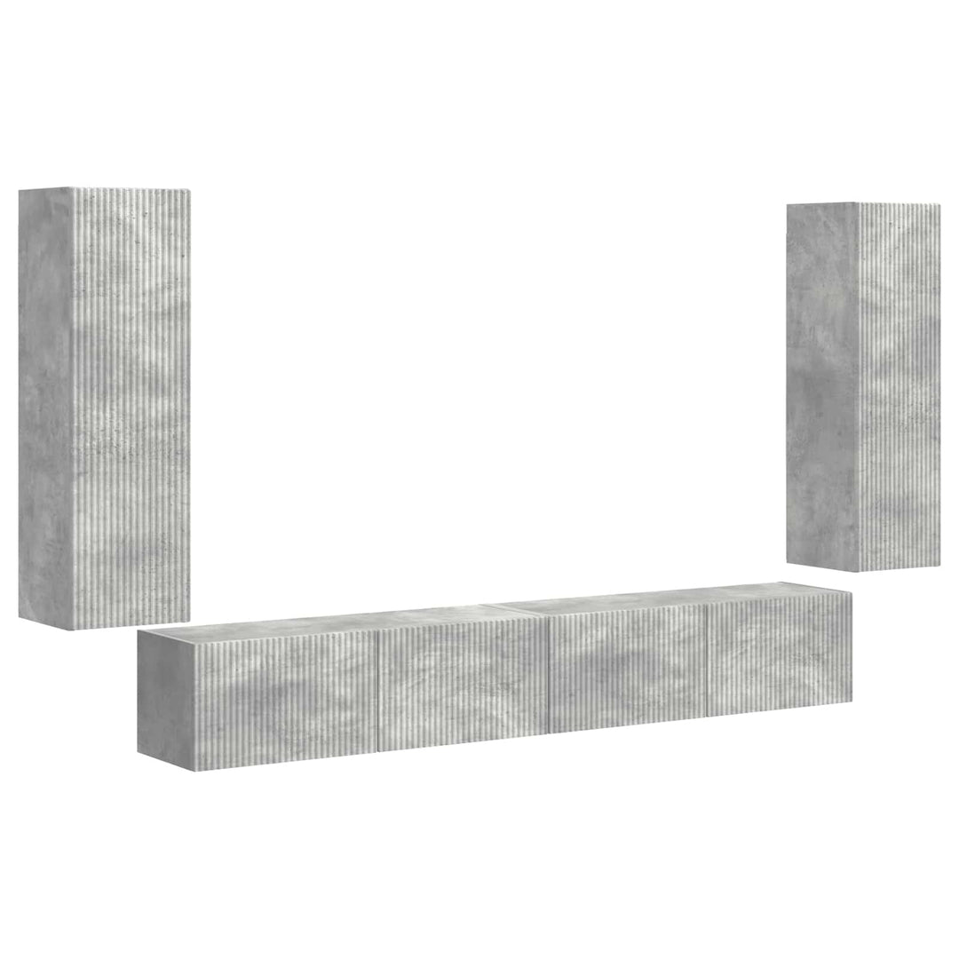 Vægmonteret 4 pcs Beton Grå