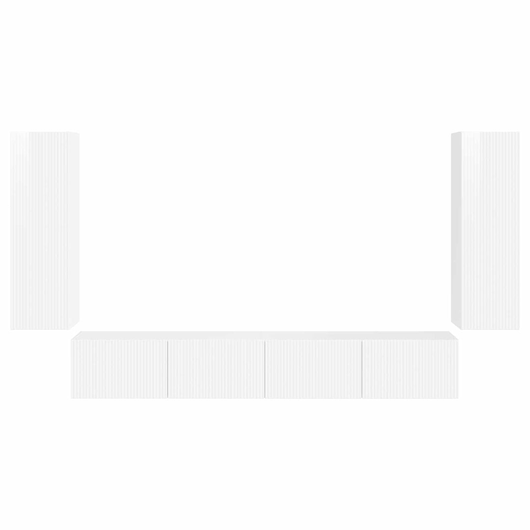 Vægmonteret 4 pcs Høj gloss hvid