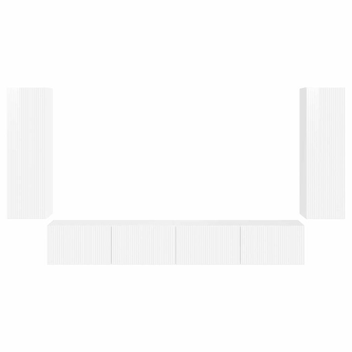 Vægmonteret 4 pcs Høj gloss hvid