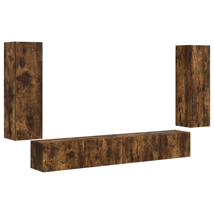 Vægmonteret 4 pcs Røget eg