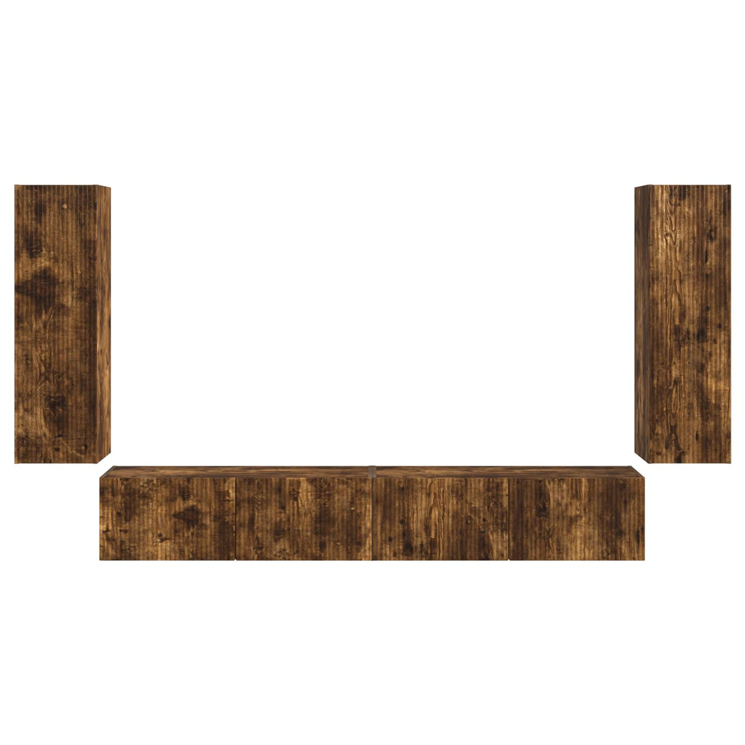 Vægmonteret 4 pcs Røget eg