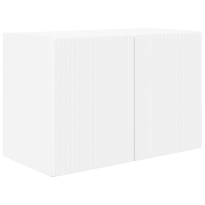 Tv vægskab sæt Vægmonteret 4 pcs Hvid Konstrueret træ