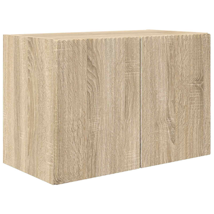 Tv vægskab sæt Vægmonteret 4 pcs Sonoma eg Konstrueret træ