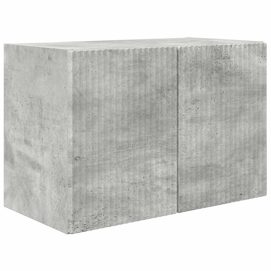 Tv vægskab sæt Vægmonteret 4 pcs Beton Grå Konstrueret træ