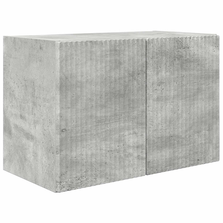 Tv vægskab sæt Vægmonteret 4 pcs Beton Grå Konstrueret træ
