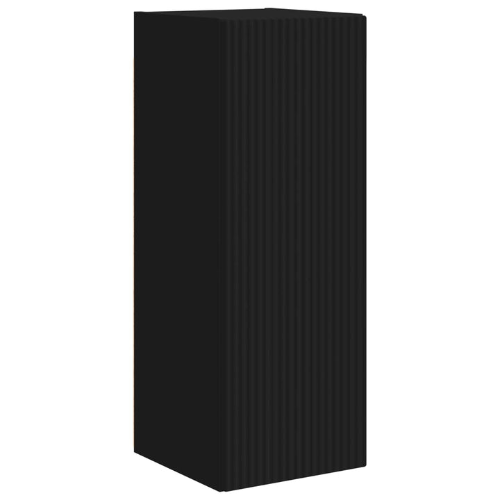 Tv vægskab sæt Vægmonteret 6 pcs Sort