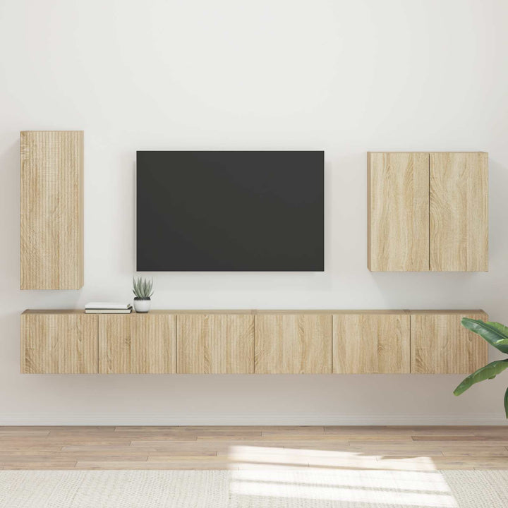 Vægmonteret 6 pcs Sonoma eg