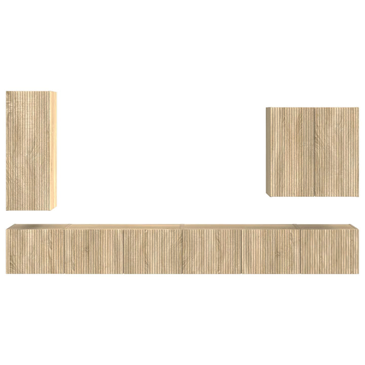 Vægmonteret 6 pcs Sonoma eg