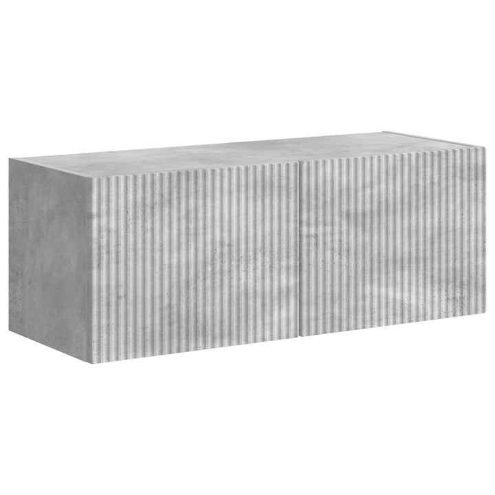 Tv vægskab sæt Vægmonteret 6 pcs Beton Grå