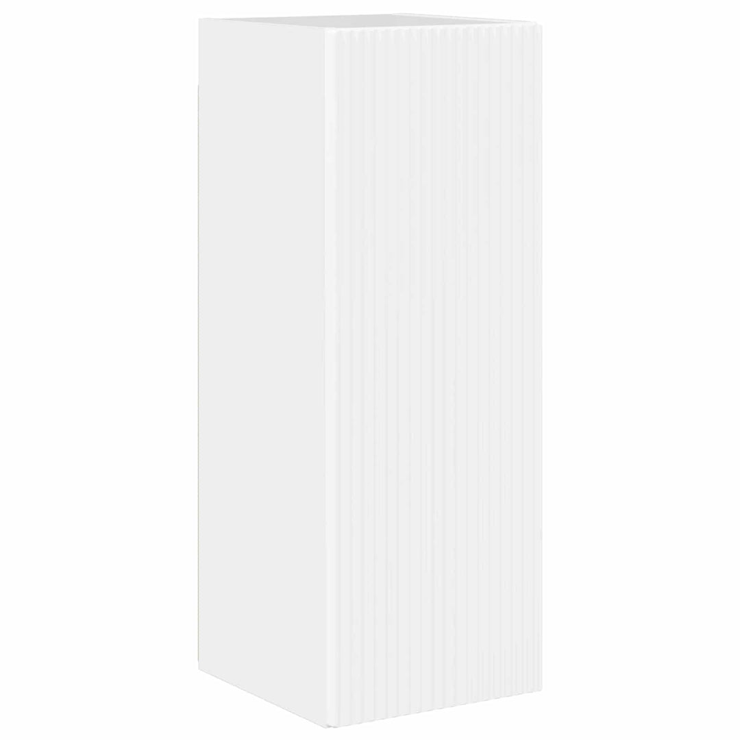 Tv vægskab sæt Vægmonteret 6 pcs Høj gloss hvid