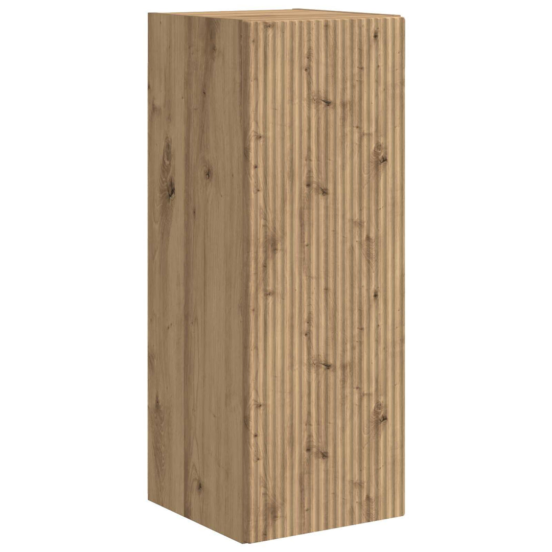 Tv vægskab sæt Vægmonteret 6 pcs Artisan Egetræ